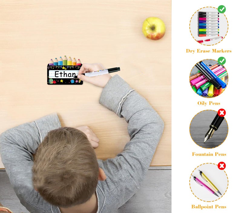 SICOHOME Name Tags for Classroom Desks - 48pcs Chalkboard Bright Student Name Plates for Classroom for Kindergarten Preschool Classroom Back to School Teacher Supplies Must Haves - Image 5